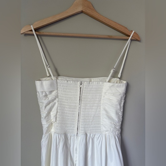 NEW Reformation Lissa Cotton Midi Dress White Ivory Removable Strap | US 0 UK 4 - Picture 9 of 16